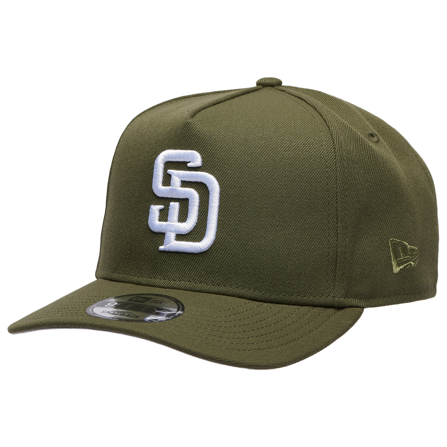 New Era Padres 950AF Curve Cap - Men's - Olive/Olive