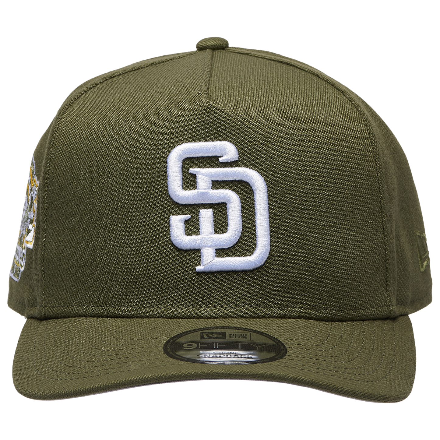 New Era Padres 950AF Curve Cap - Men's - Olive/Olive