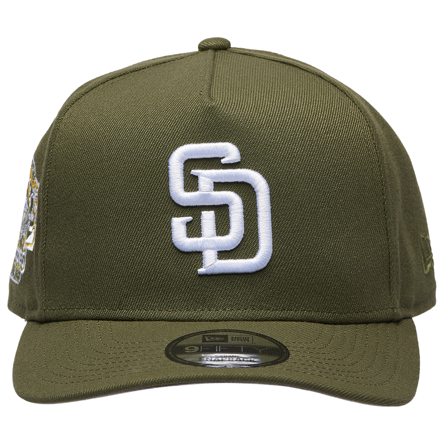 New Era Padres 950AF Curve Cap - Men's - Olive/Olive