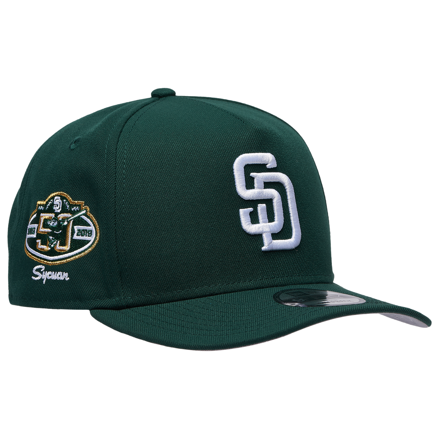 New Era Padres 950AF 50th Anniversary Curve Cap - Men's - Green/Green