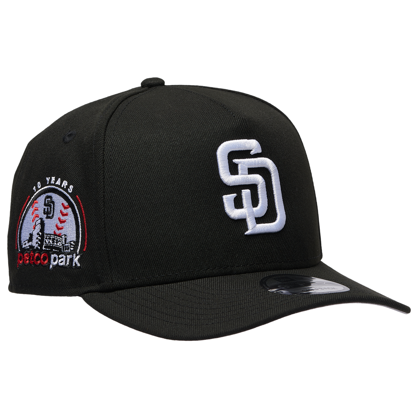 New Era Padres 950AF 10th Anniversary Curve Cap - Men's - Black/Black