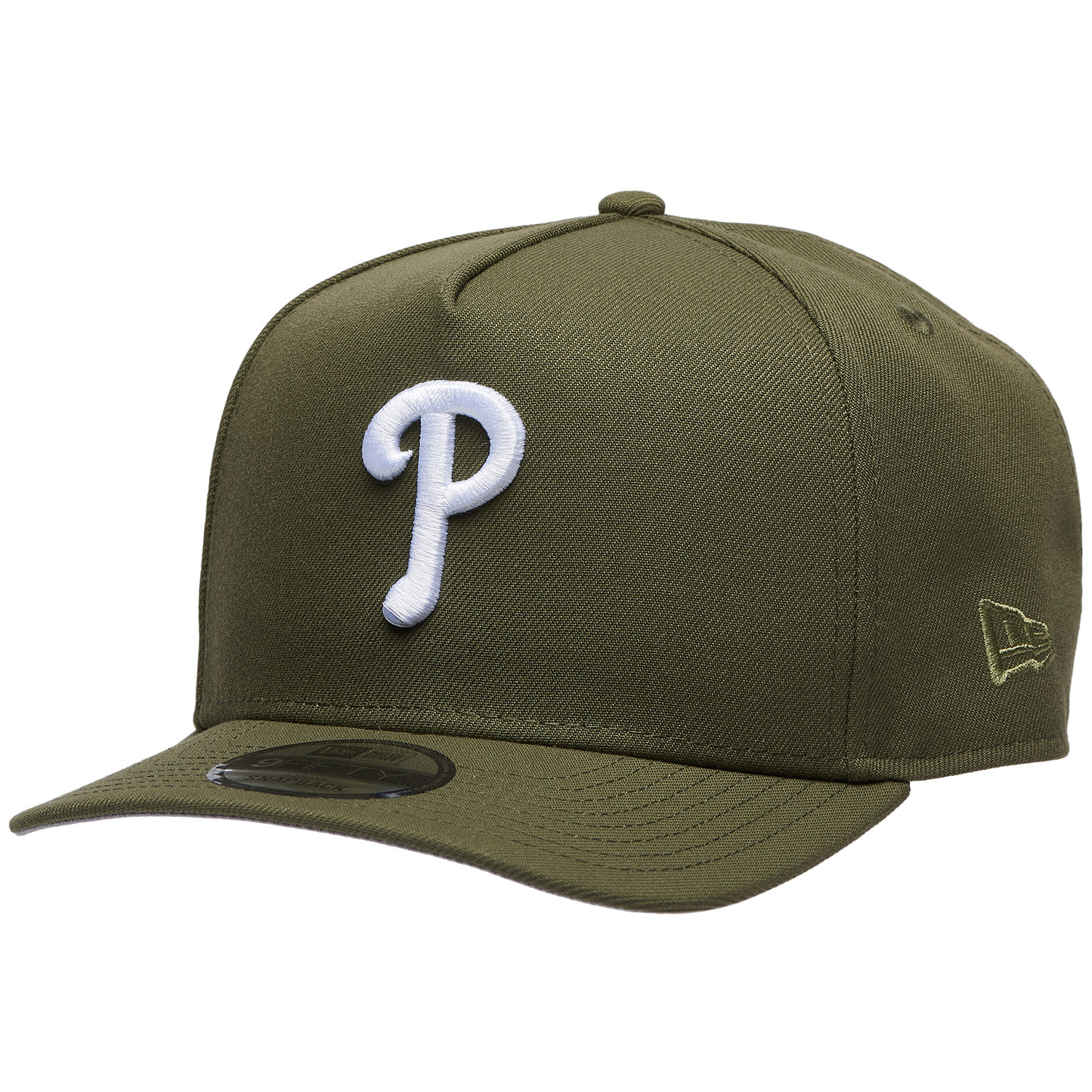 New Era Phillies 950AF Curve Cap - Men's - Olive/Olive