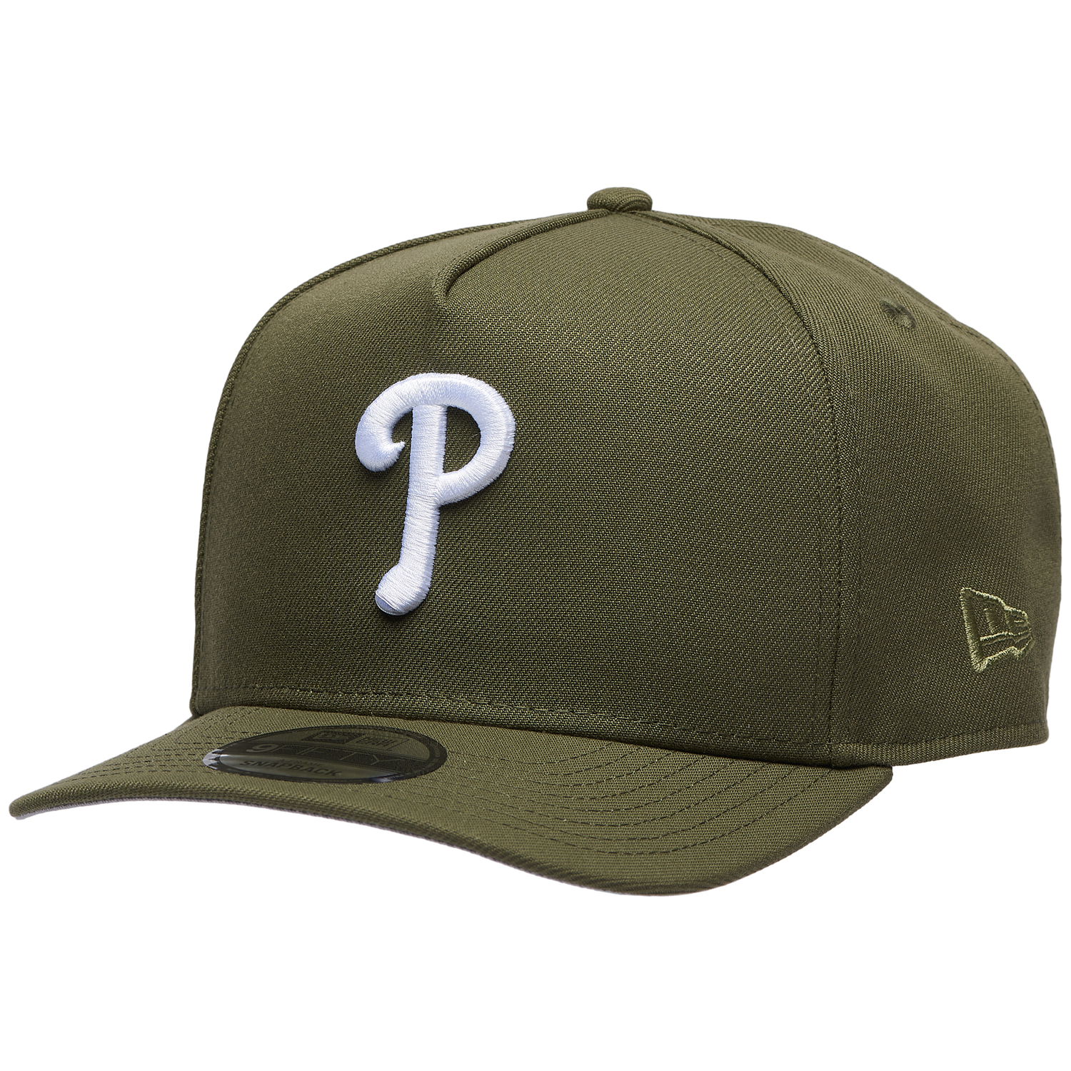 New Era Phillies 950AF Curve Cap - Men's - Olive/Olive