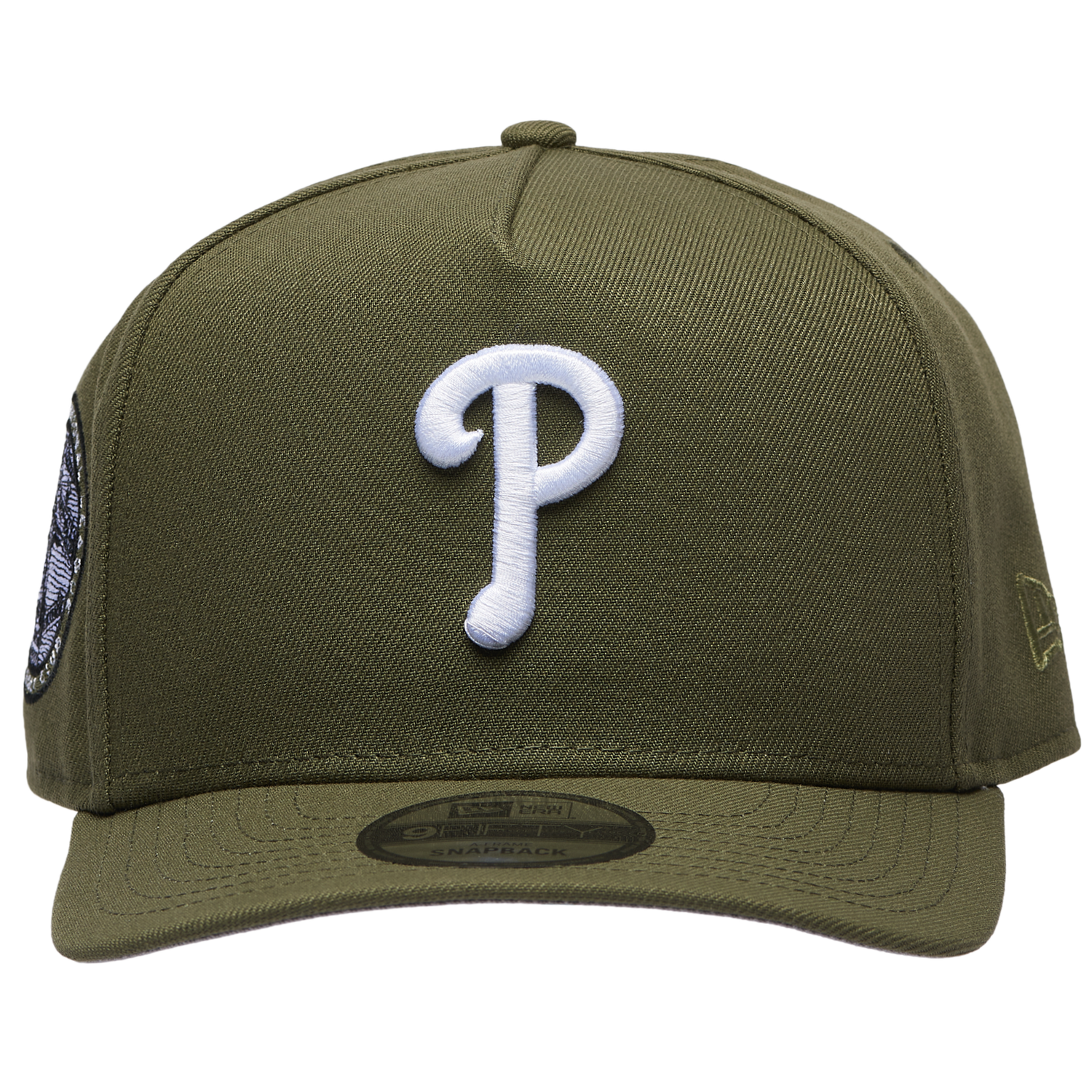 New Era Phillies 950AF Curve Cap - Men's - Olive/Olive