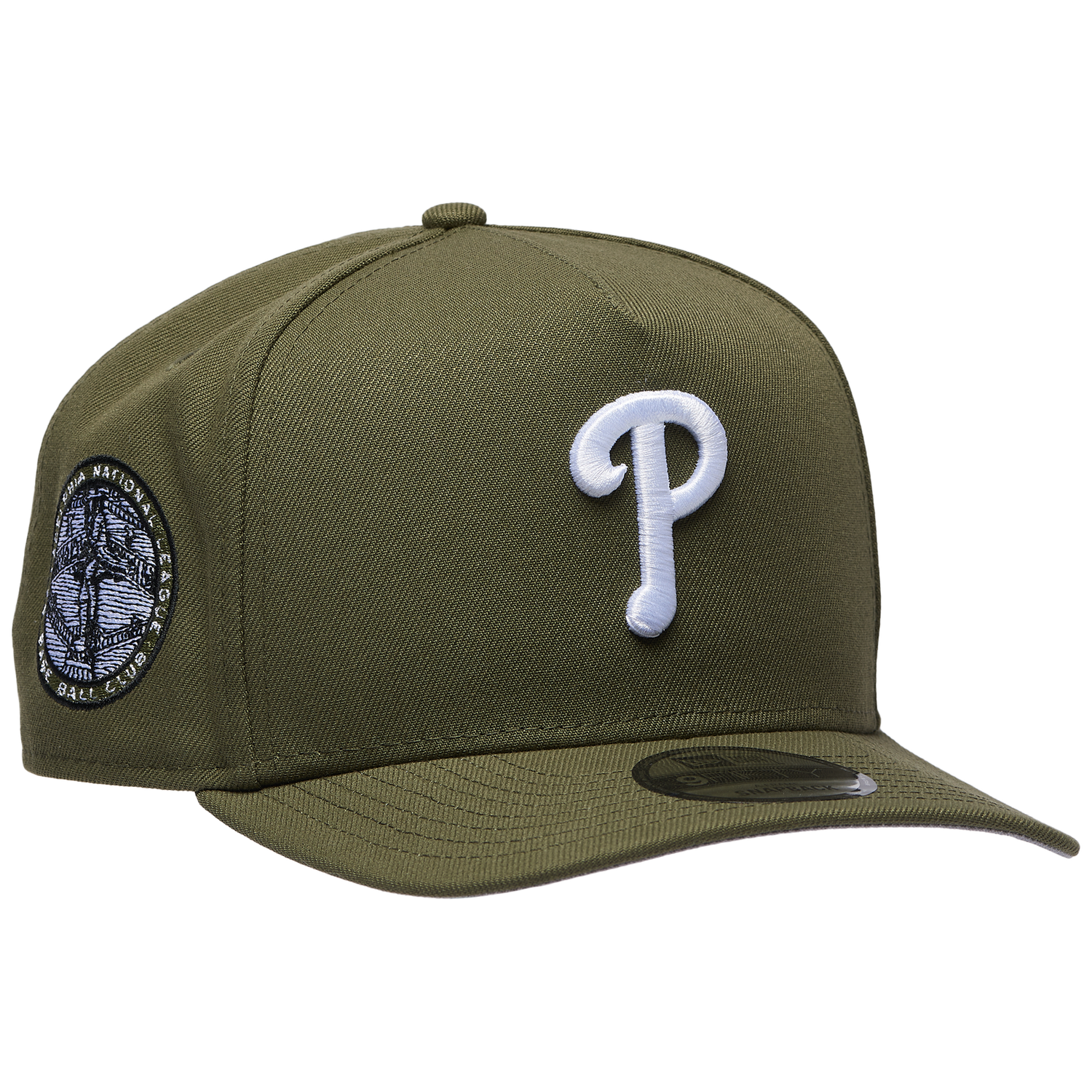 New Era Phillies 950AF Curve Cap - Men's - Olive/Olive