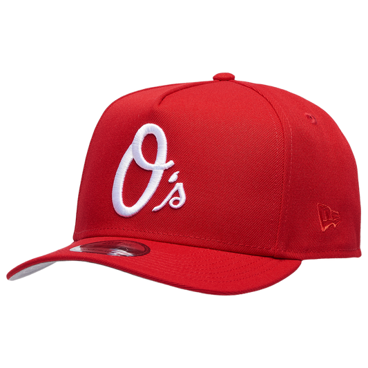 New Era Orioles 950AF 30th Anniversary Curve Cap - Men's - Red/Red