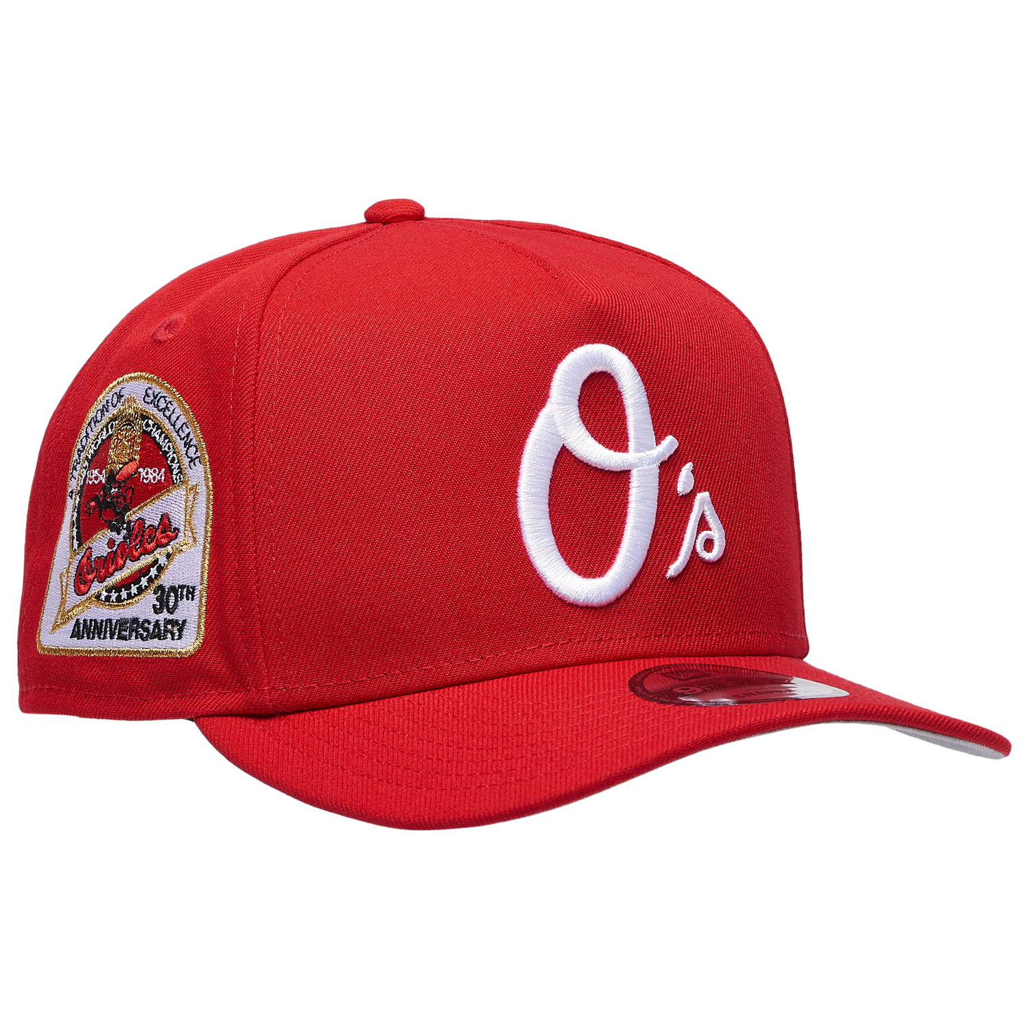 New Era Orioles 950AF 30th Anniversary Curve Cap - Men's - Red/Red