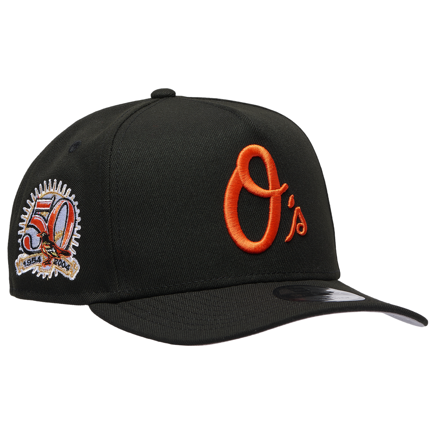New Era Orioles 950AF 50th Anniversary Curve Cap - Men's - Black/Black