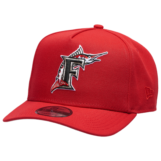New Era Marlins 950AF 25th Anniversary WS Curve Cap - Men's - Red/Red