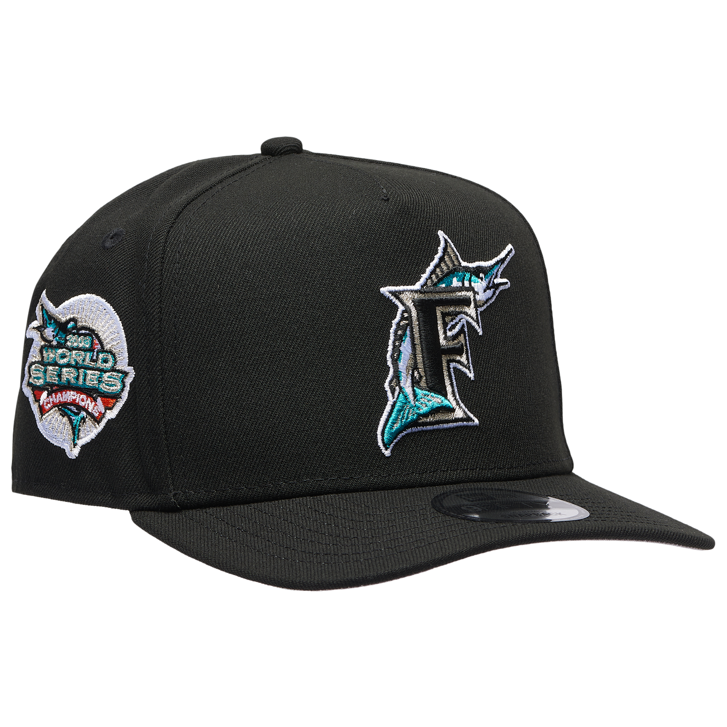 New Era Marlins 950AF '03 World Series Champs Curve Cap - Men's - Black/Black