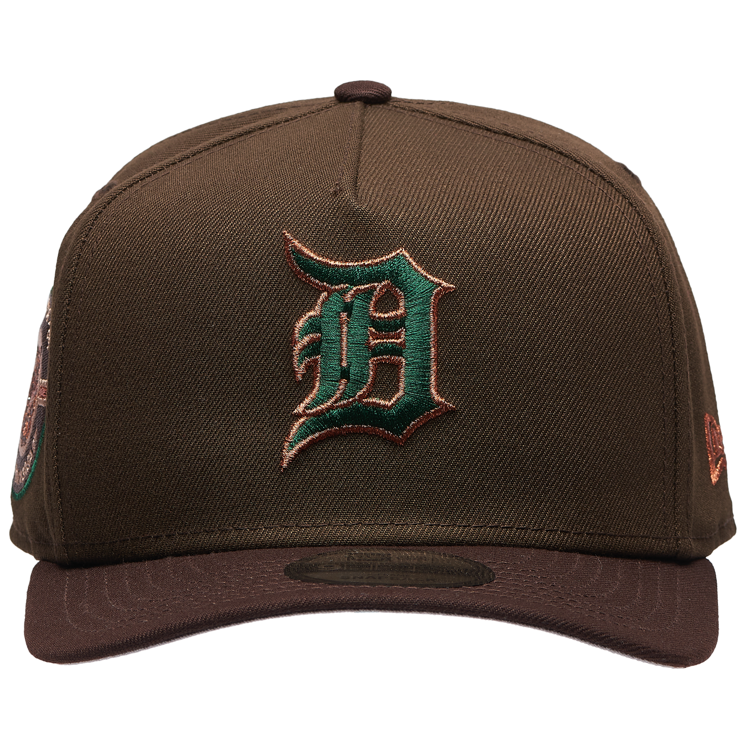 New Era Tigers 9FIFTY A-Frame Curve 40th Cap - Men's - Burnt Wood/Green