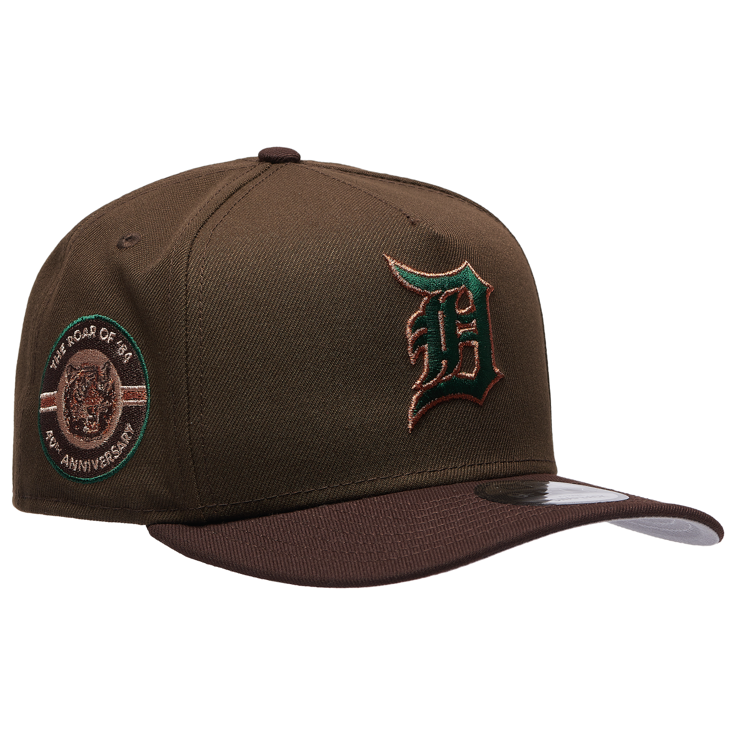 New Era Tigers 9FIFTY A-Frame Curve 40th Cap - Men's - Burnt Wood/Green