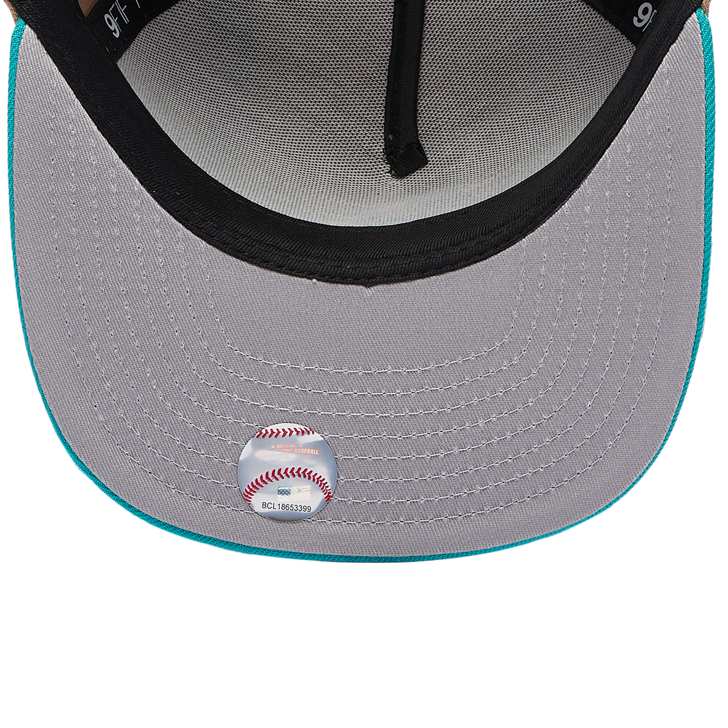 New Era Dodgers 9FIFTY A-Frame Curve 24 World Series Cap - Men's - Camel/Teal