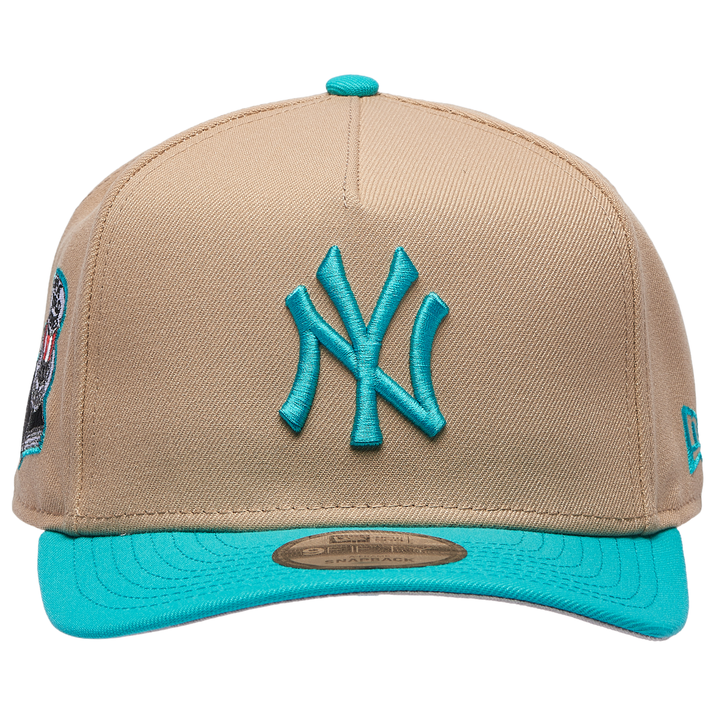 New Era Yankees 9FIFTY A-Frame Curve 56 World Series Cap - Men's - Teal/Camel