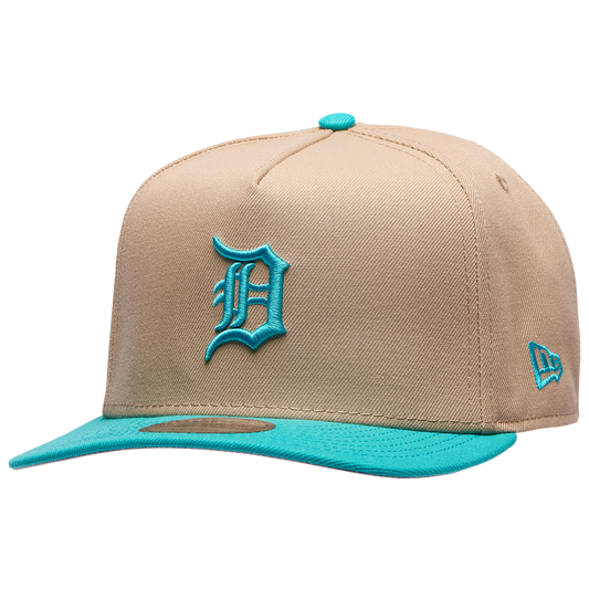 New Era Tigers 9FIFTY A-Frame Curve Cap - Men's - Camel/Teal
