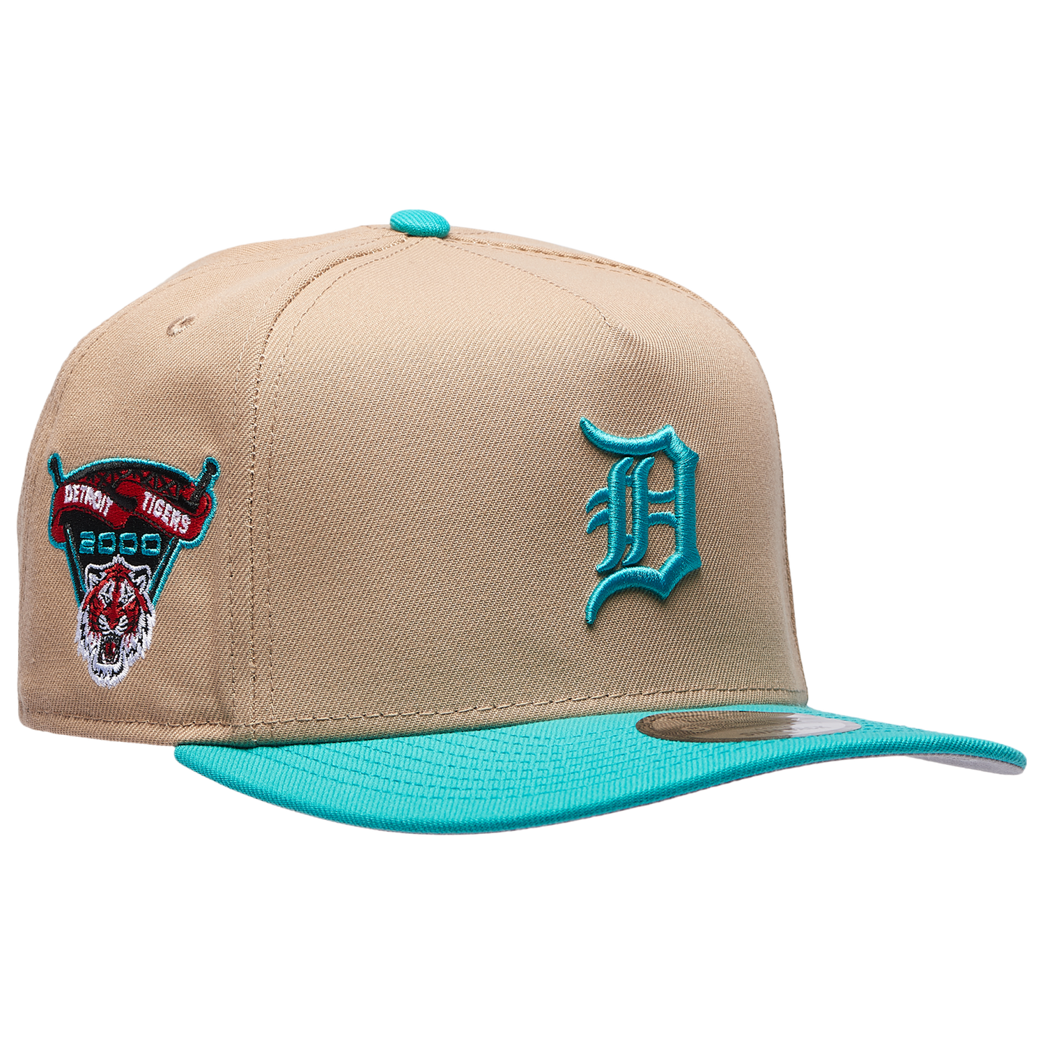 New Era Tigers 9FIFTY A-Frame Curve Cap - Men's - Camel/Teal