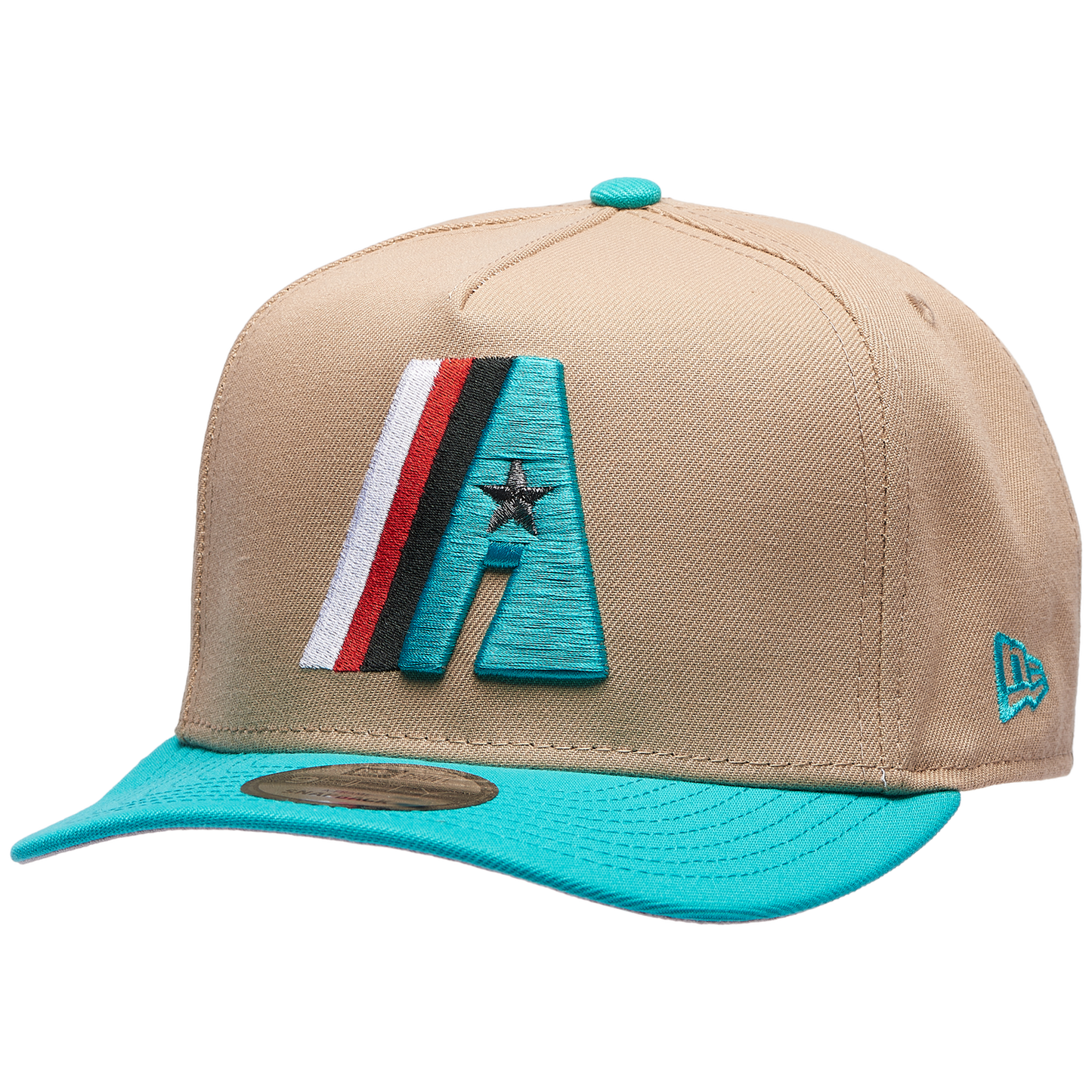 New Era Astros 9FIFTY A-Frame Curve Cap - Men's - Teal/Camel