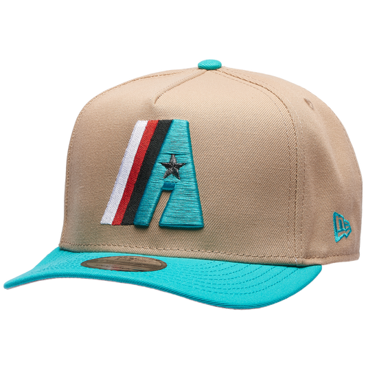 New Era Astros 9FIFTY A-Frame Curve Cap - Men's - Teal/Camel