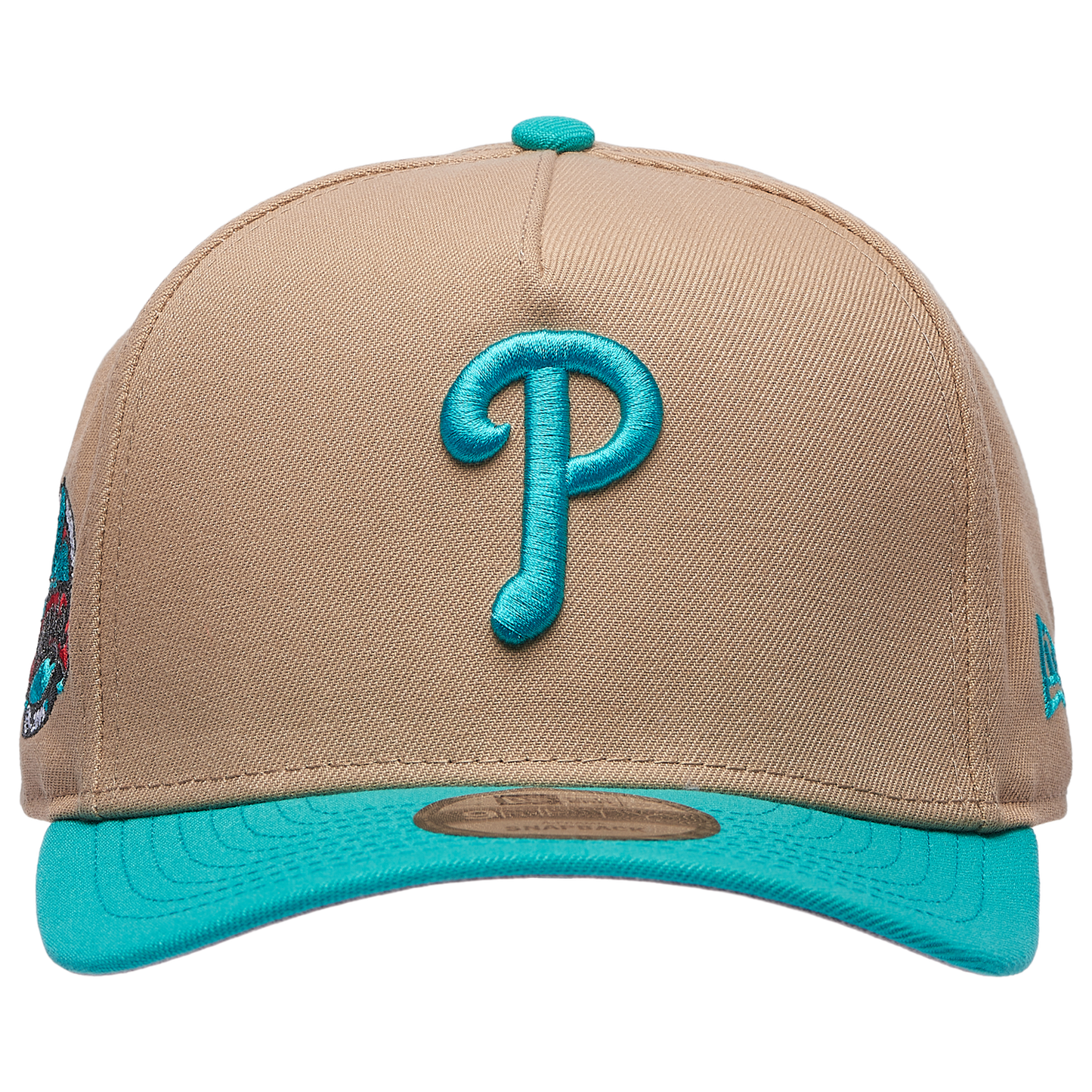 New Era Phillies 9FIFTY A-Frame Curve 100 Years Cap - Men's - Teal/Camel