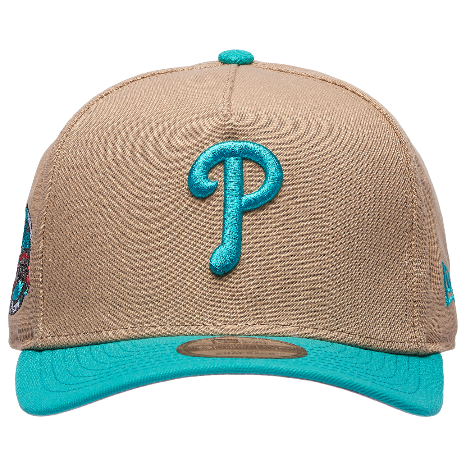 New Era Phillies 9FIFTY A-Frame Curve 100 Years Cap - Men's - Teal/Camel