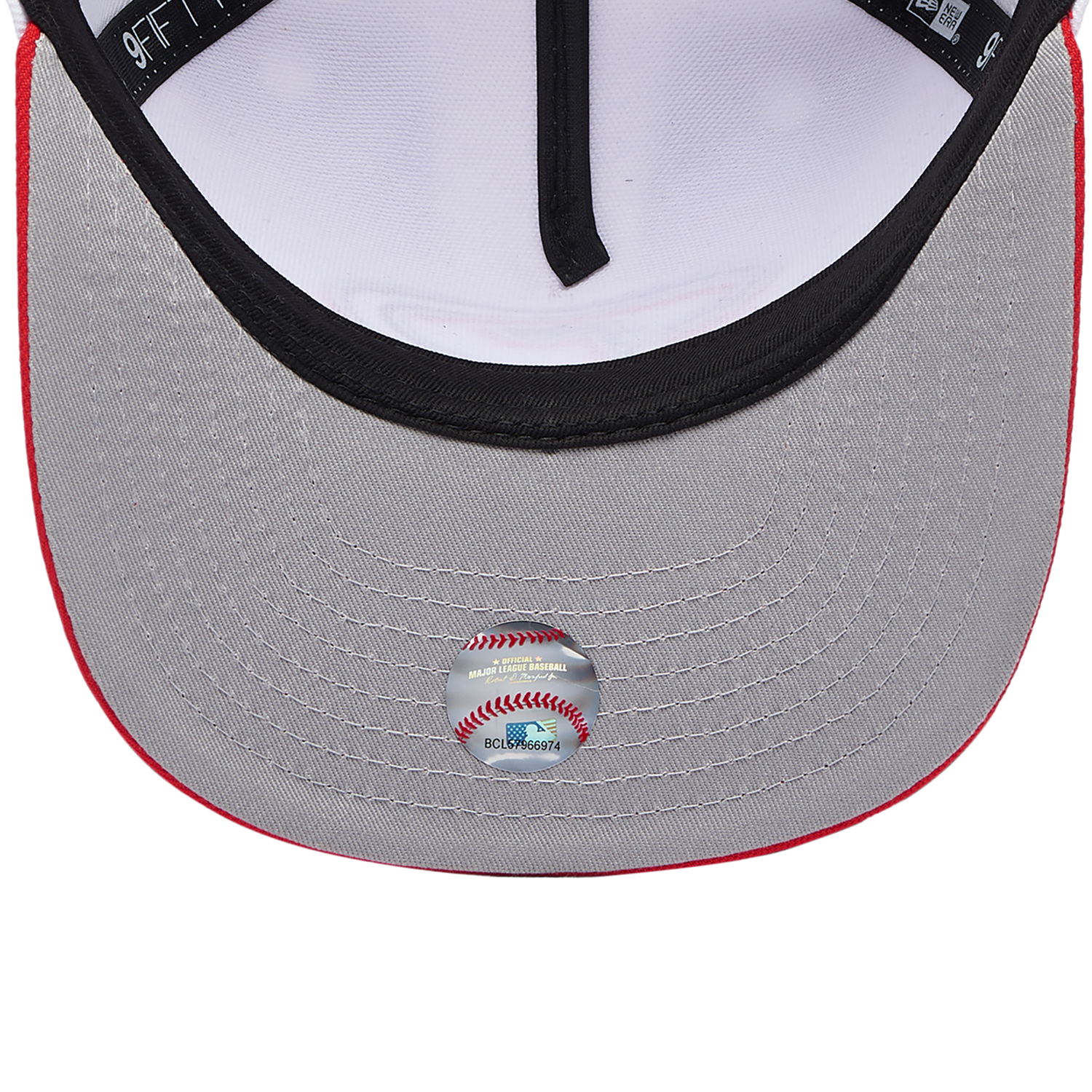 New Era 9FIFTY A-Frame MLB Curve Cap - Men's - White/Red (71020983)