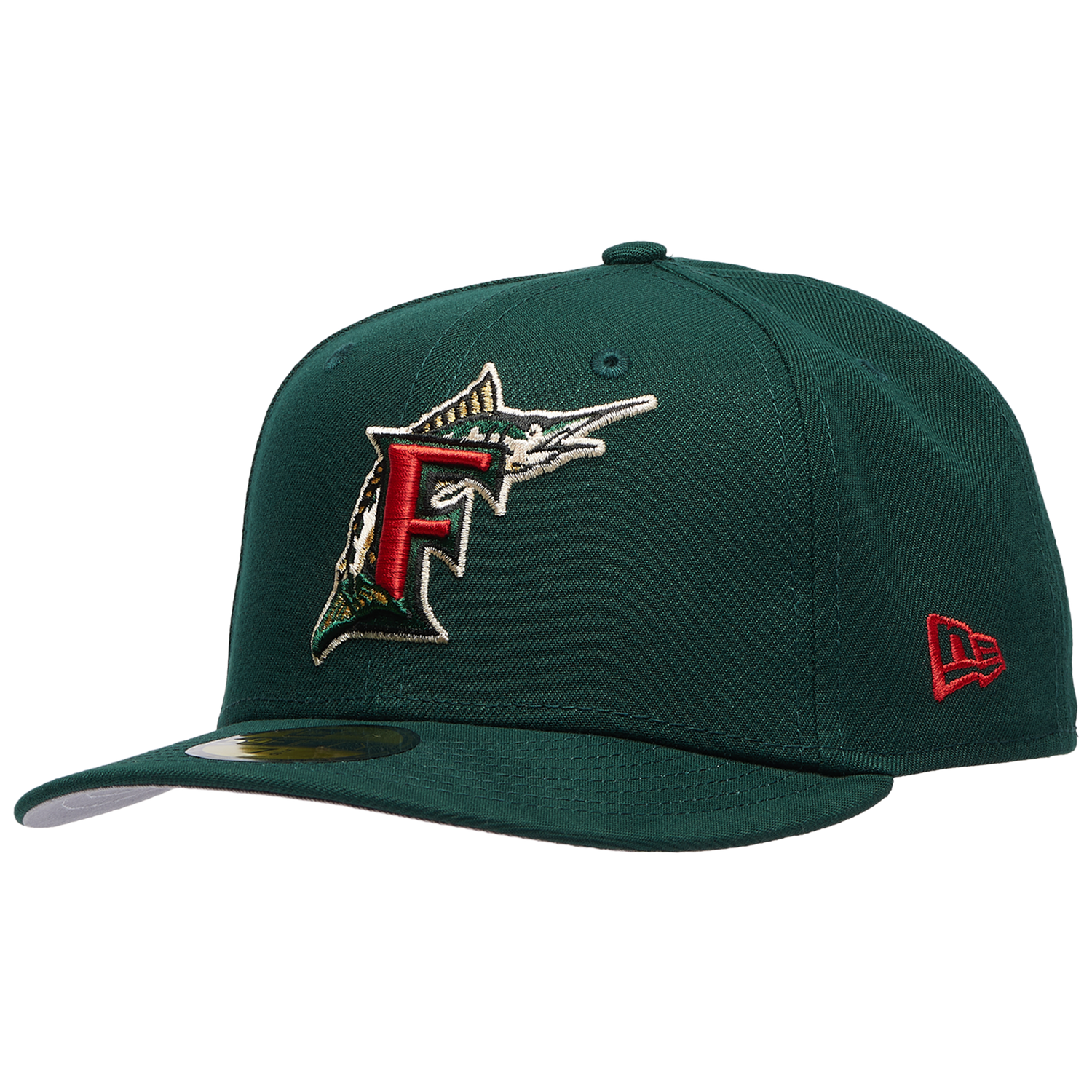 New Era Marlins 5950PC 03 World Series Champ Cap - Men's - Multi/Dark Green