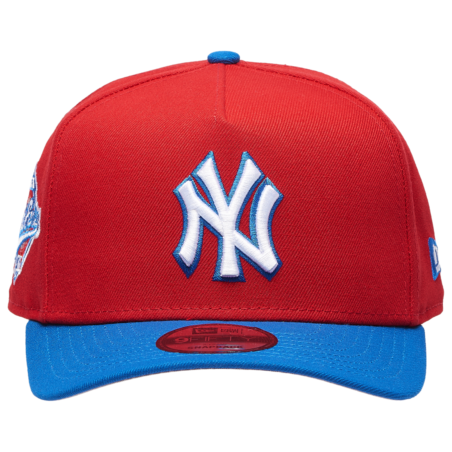 New Era Yankees 950 A Frame Curve 1996 WS Cap - Men's - Scarlet/Azul