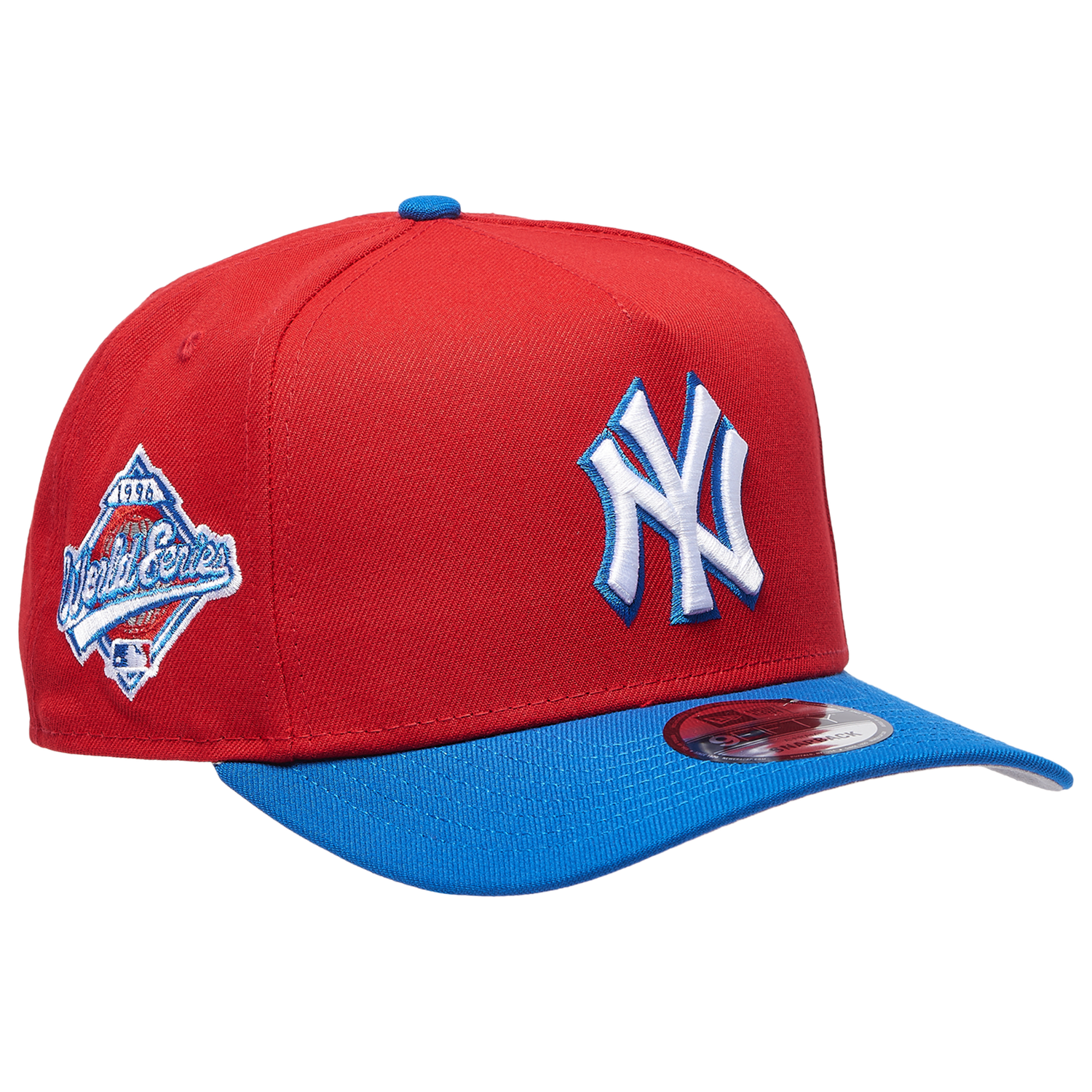 New Era Yankees 950 A Frame Curve 1996 WS Cap - Men's - Scarlet/Azul