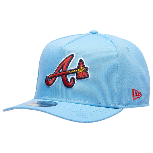 New Era Braves 9FIFTY A-Frame Curve 40th Cap - Men's - Sky Blue
