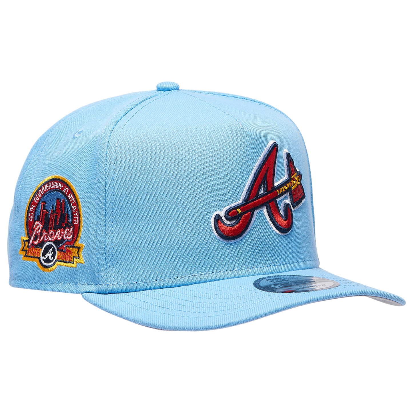 New Era Braves 9FIFTY A-Frame Curve 40th Cap - Men's - Sky Blue