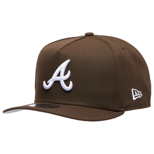 New Era Braves 9FIFTY A-Frame Curve 95 WS Cap - Men's - Walnut