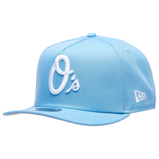 New Era Orioles 9FIFTY A-Frame Curve 30th Cap - Men's - Sky Blue