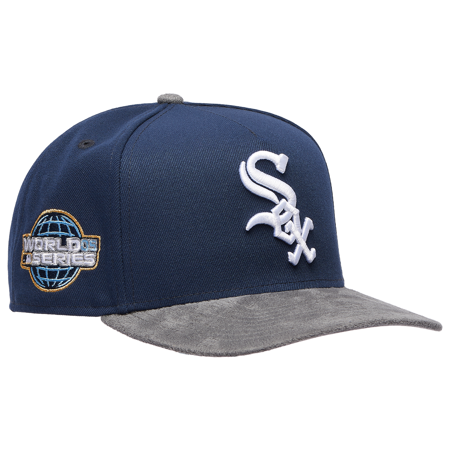 New Era White Sox 9FIFTY A-Frame Curve 05 WS Champs Cap - Men's - Oceanside Blue/Gray Suede