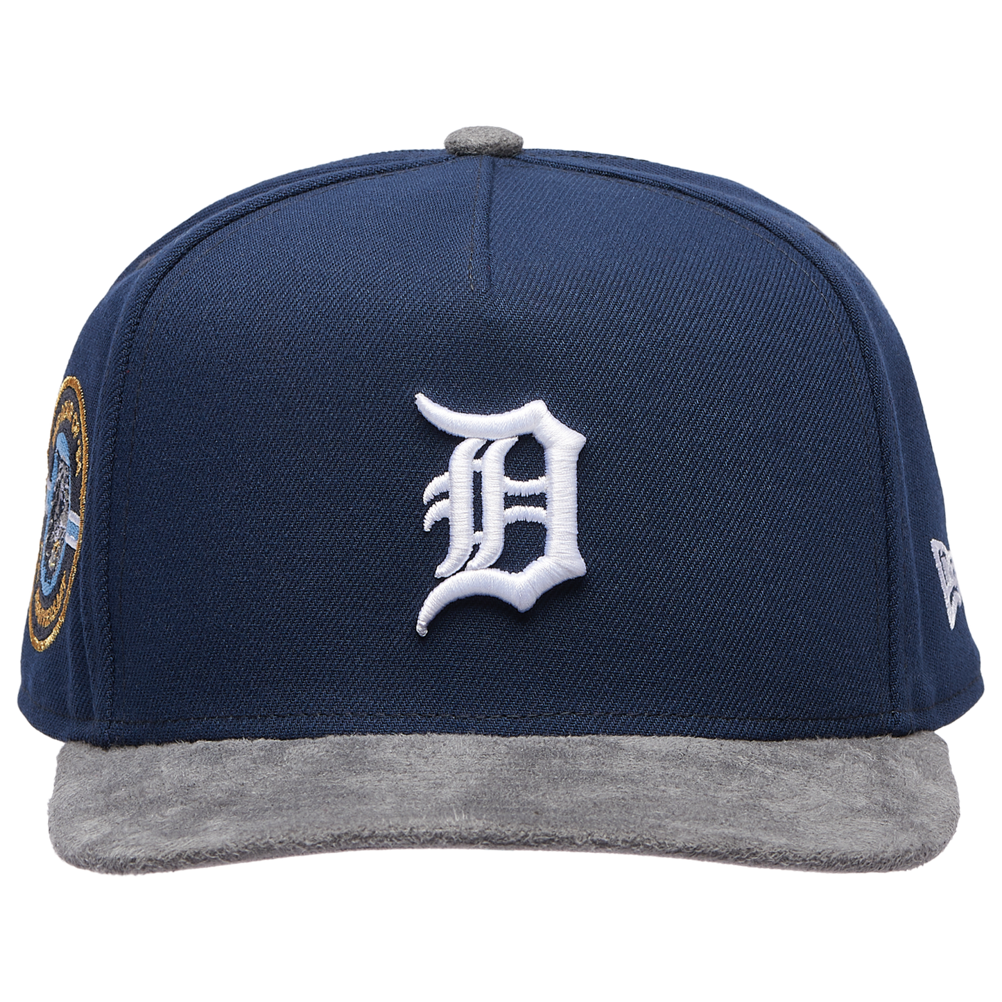 New Era Tigers 9FIFTY A-Frame Curve WS Champs Cap - Men's - Gray Suede/Oceanside Blue