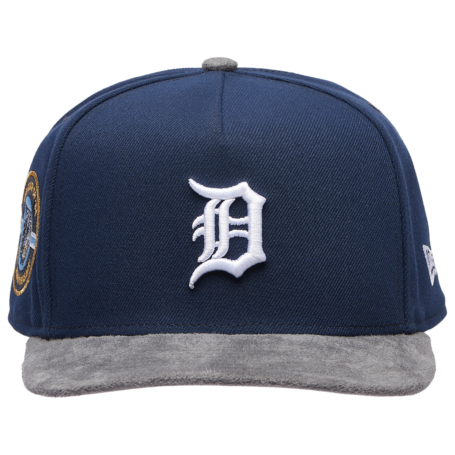 New Era Tigers 9FIFTY A-Frame Curve WS Champs Cap - Men's - Gray Suede/Oceanside Blue