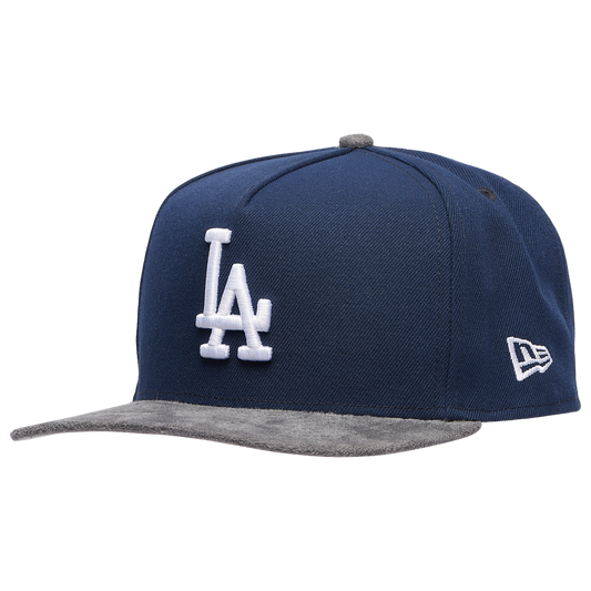 New Era Dodgers 9FIFTY A-Frame Curve 25 WS Champs Cap - Men's - Gray Suede/Oceanside Blue
