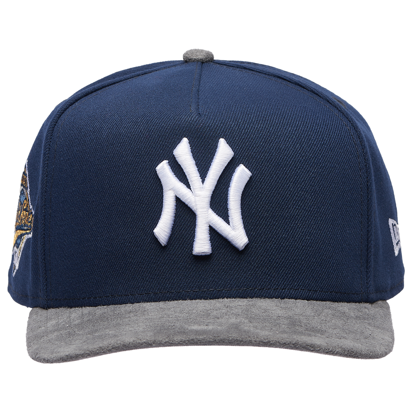 New Era Yankees 9FIFTY A-Frame Curve 96 WS Champs Cap - Men's - Gray Suede/Oceanside Blue