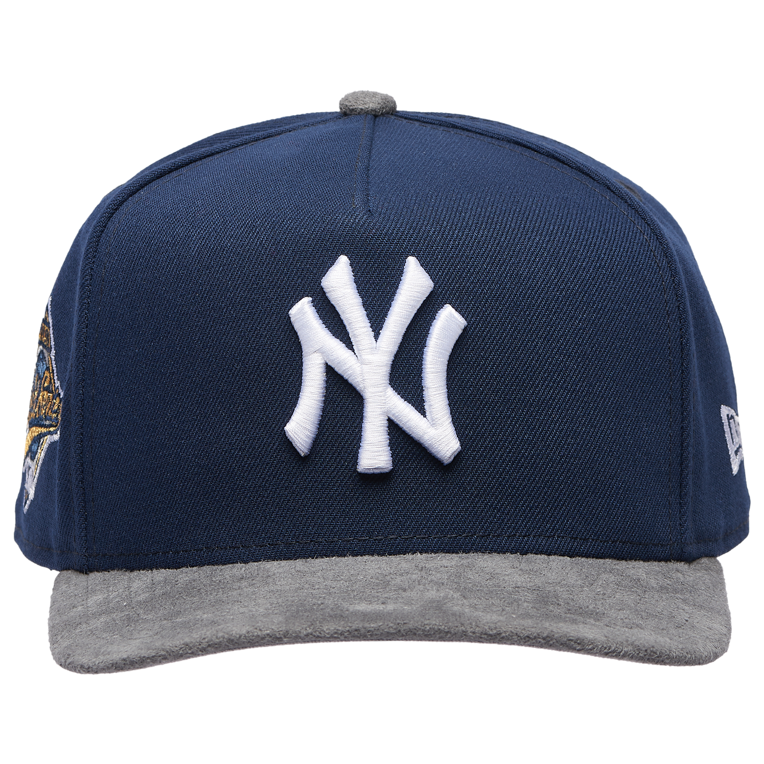 New Era Yankees 9FIFTY A-Frame Curve 96 WS Champs Cap - Men's - Gray Suede/Oceanside Blue