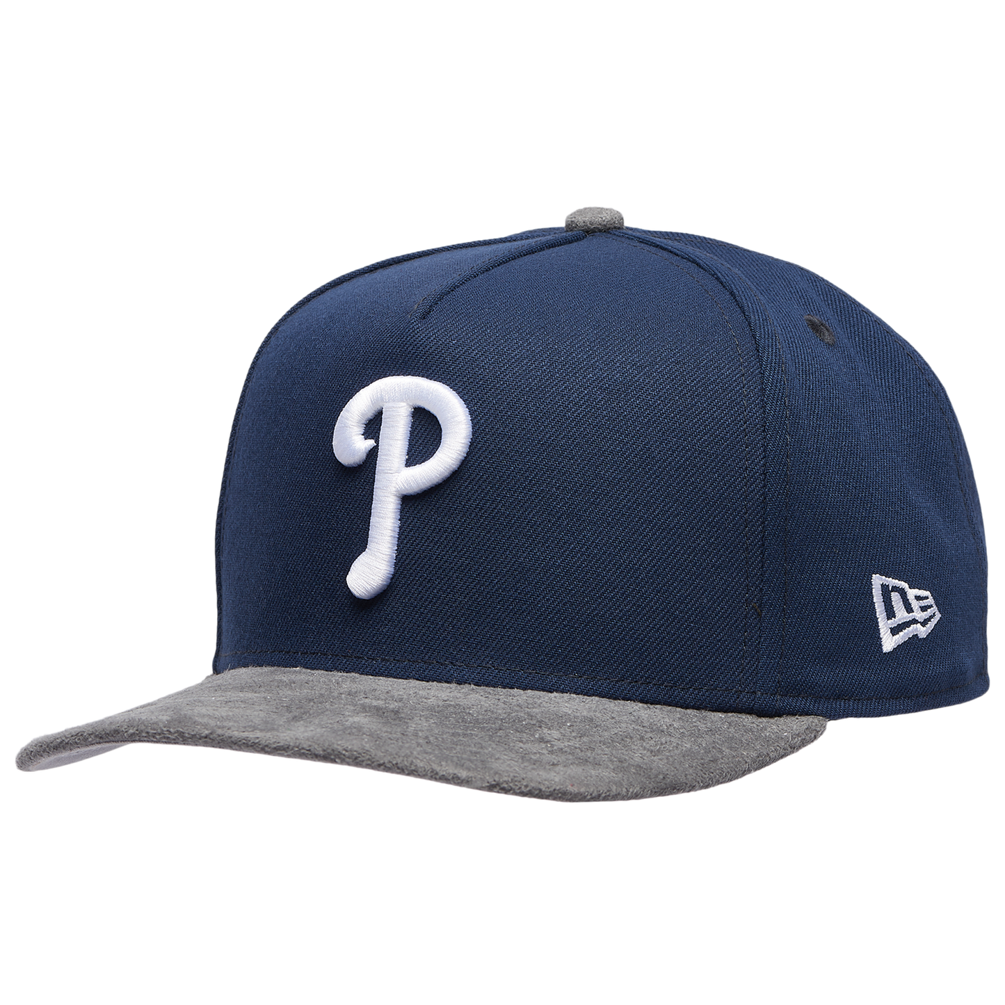New Era Phillies 950 A-Frame Curve 20TH Cap - Men's - Oceanside Blue/Gray Suede