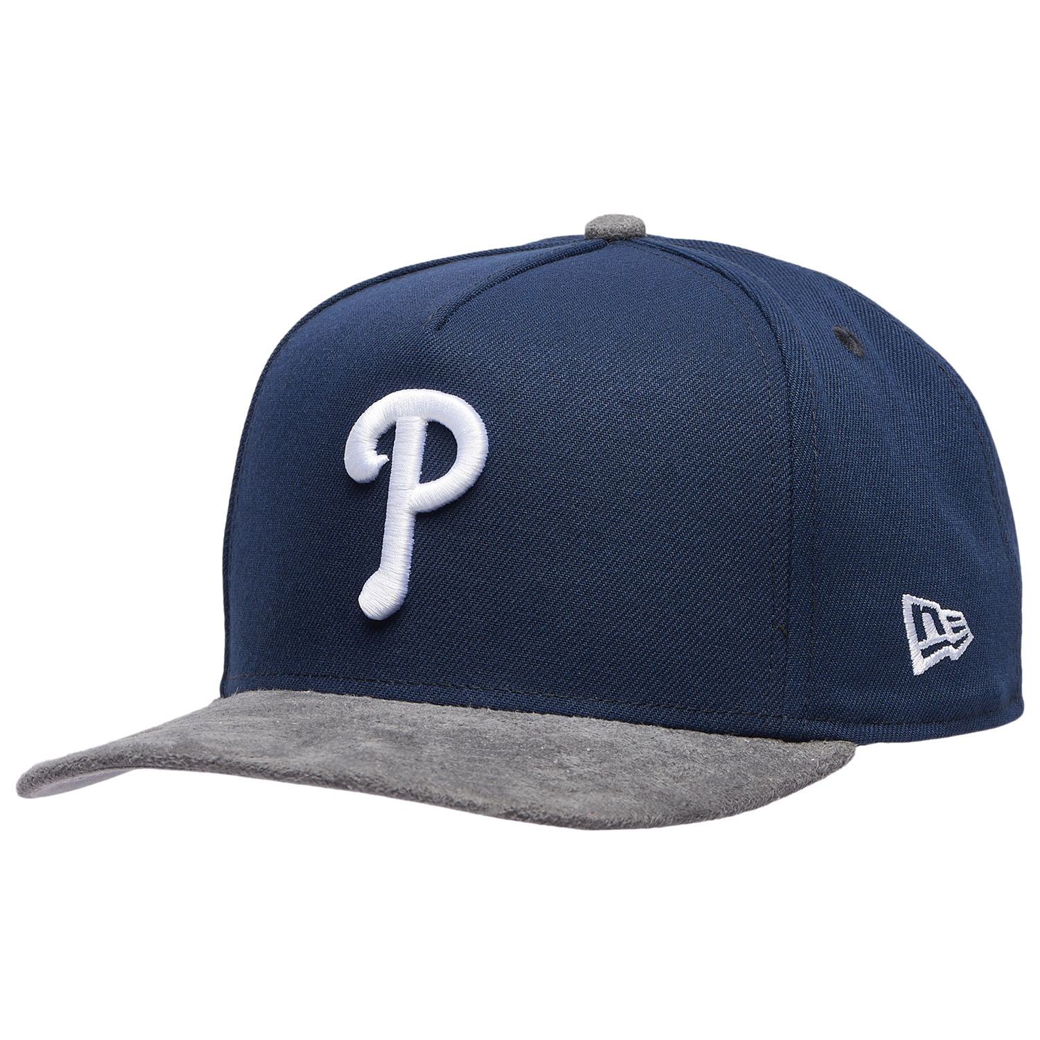 New Era Phillies 950 A-Frame Curve 20TH Cap - Men's - Oceanside Blue/Gray Suede