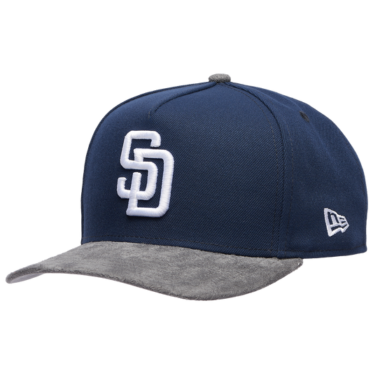 New Era Padres 950 A-Frame Curve 20TH Cap - Men's - Oceanside Blue/Gray Suede