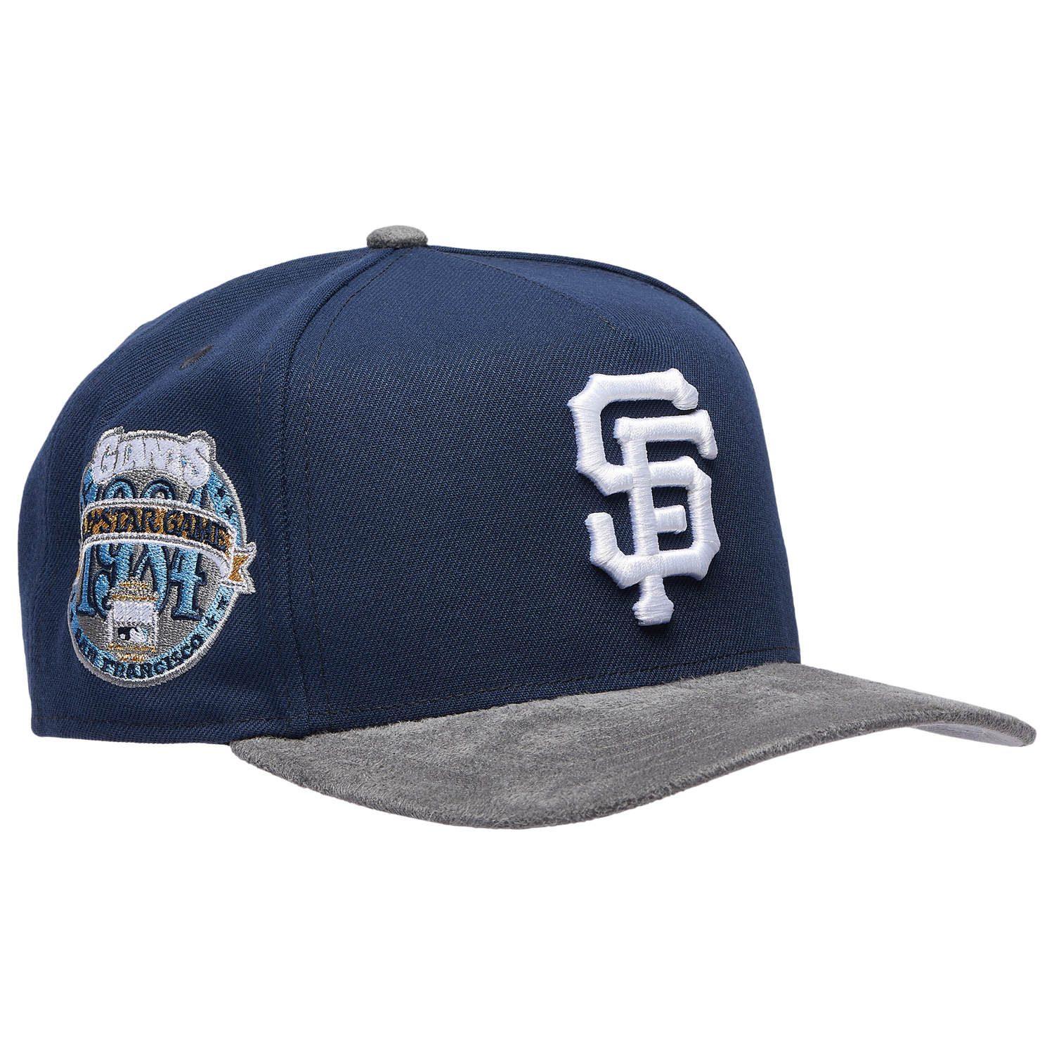 New Era Giants 950 A-Frame Curve 84 ASG Cap - Men's - Oceanside Blue/Gray Suede