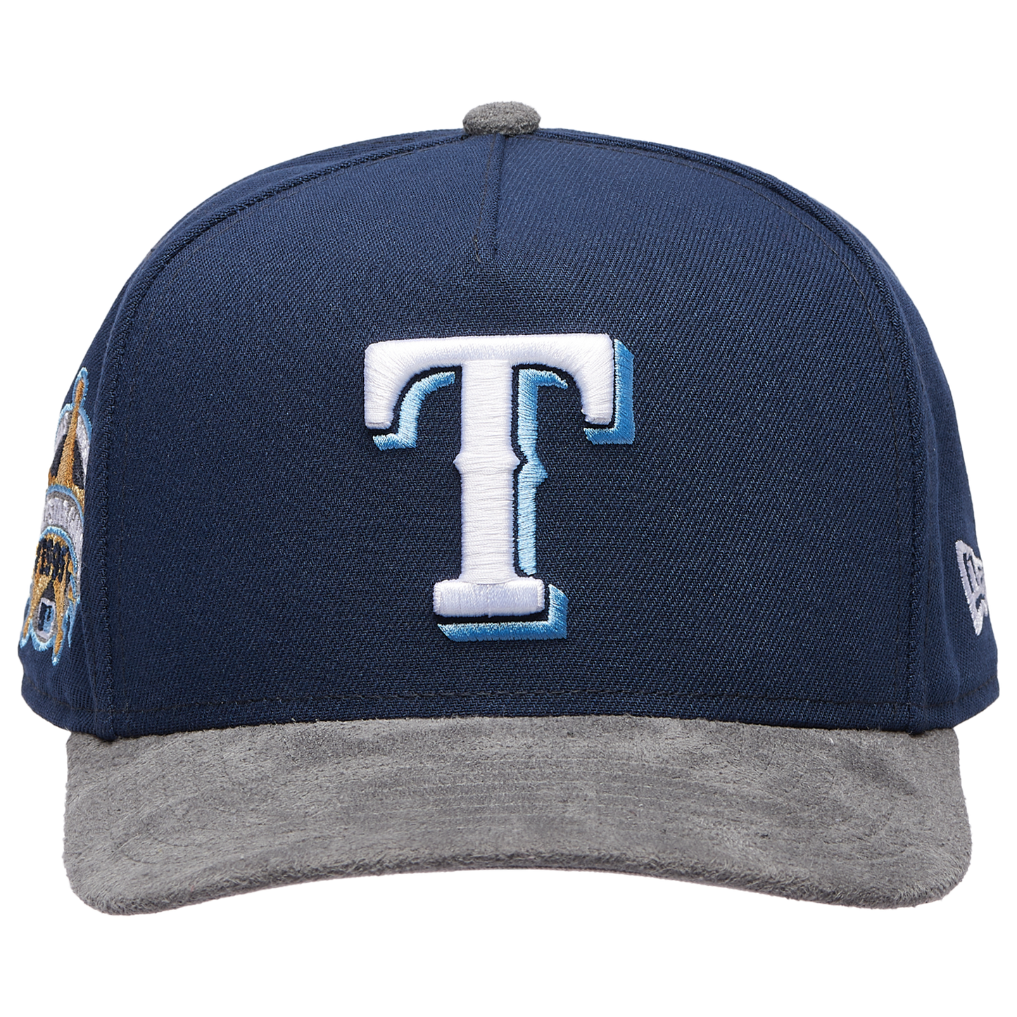 New Era Rangers 950 A-Frame Curve 95 ASG Cap - Men's - Gray Suede/Oceanside Blue