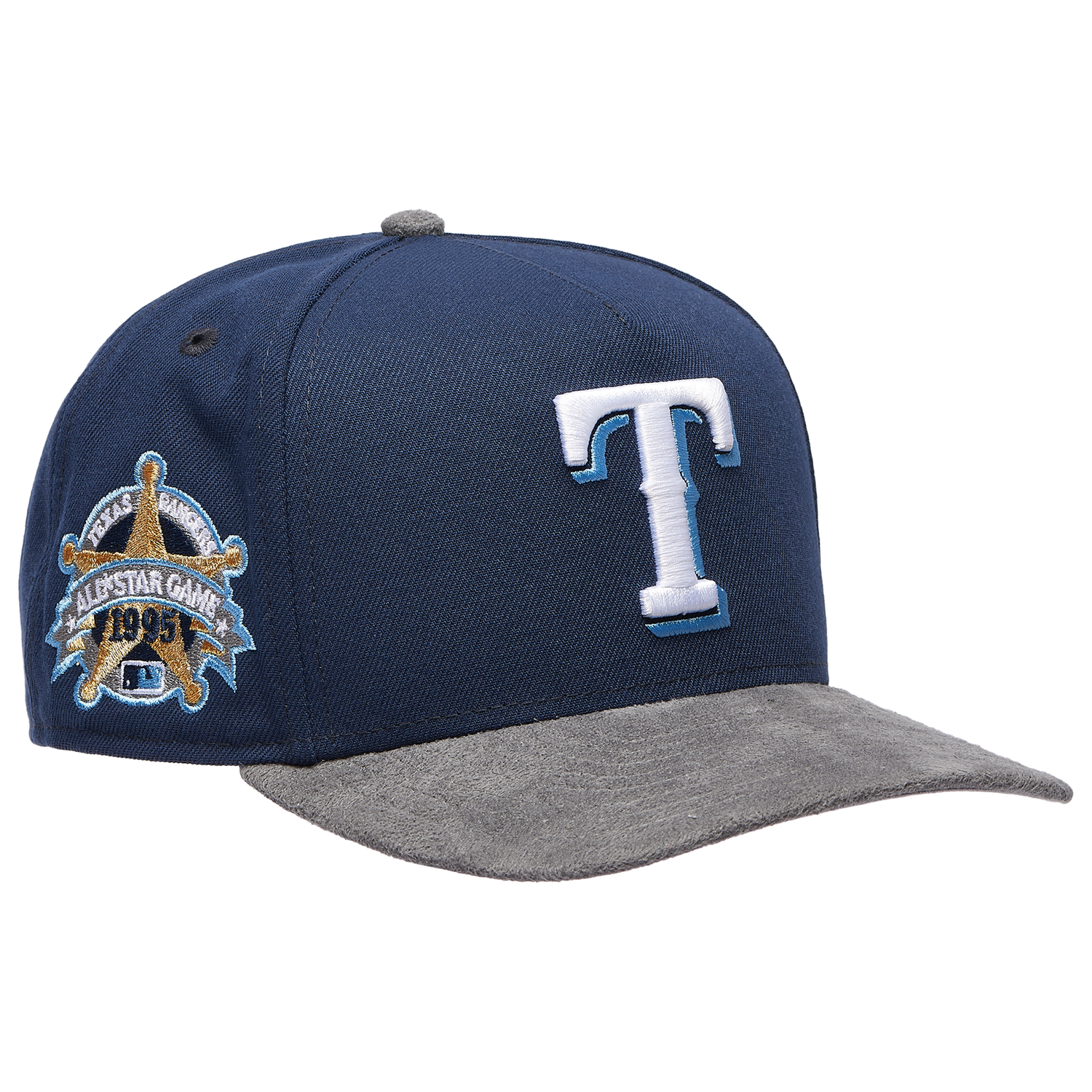 New Era Rangers 950 A-Frame Curve 95 ASG Cap - Men's - Gray Suede/Oceanside Blue