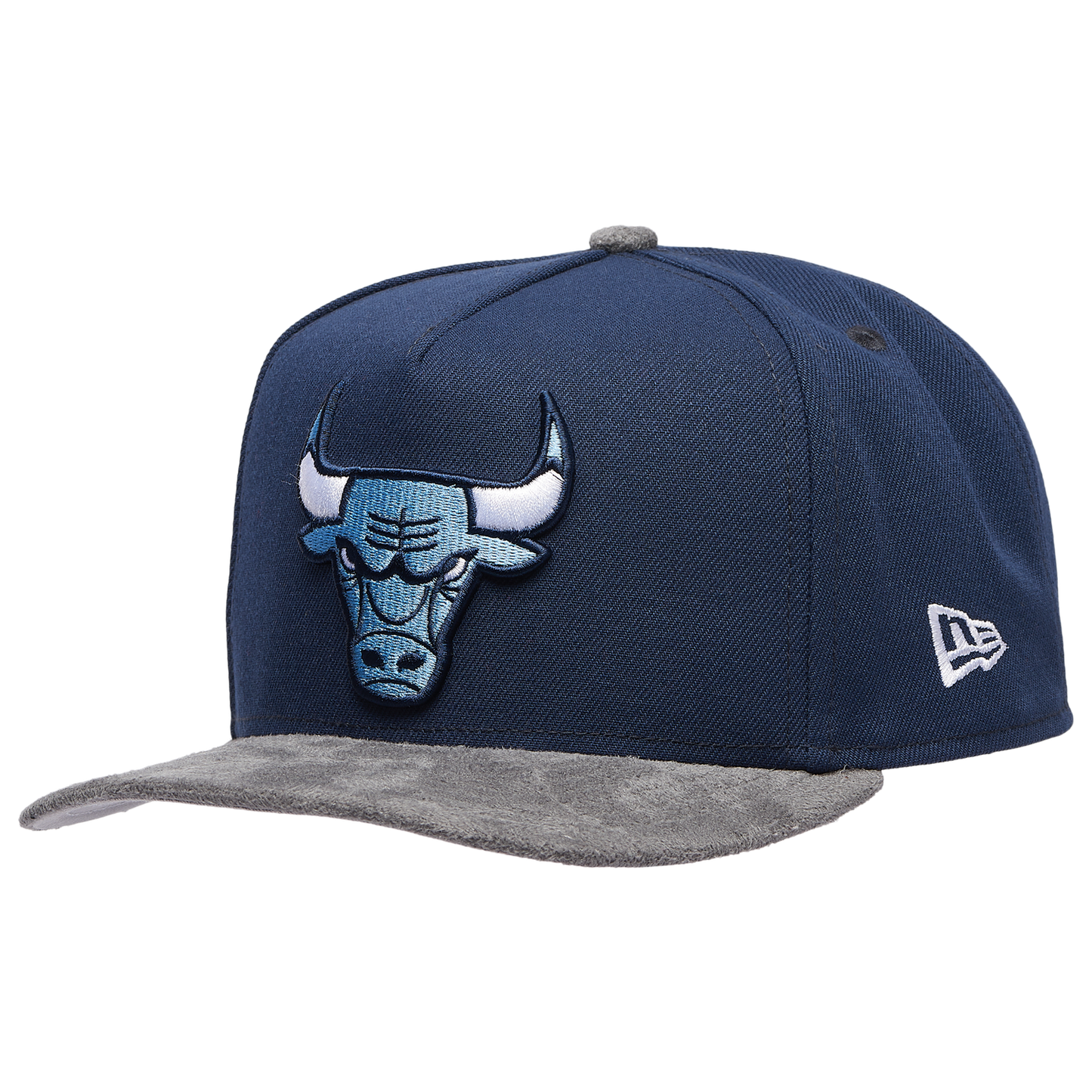 New Era Bulls 950 A-Frame Curve 91F Cap - Men's - Oceanside Blue/Gray Suede