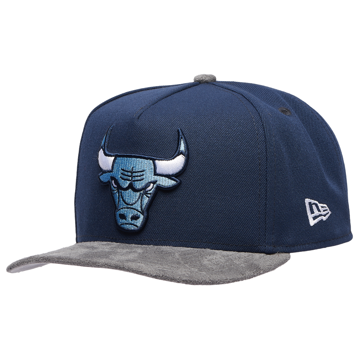 New Era Bulls 950 A-Frame Curve 91F Cap - Men's - Oceanside Blue/Gray Suede