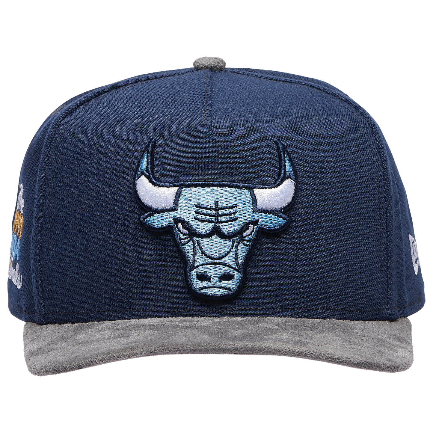 New Era Bulls 950 A-Frame Curve 91F Cap - Men's - Oceanside Blue/Gray Suede