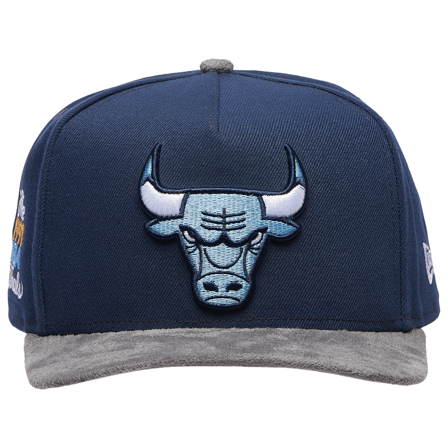 New Era Bulls 950 A-Frame Curve 91F Cap - Men's - Oceanside Blue/Gray Suede