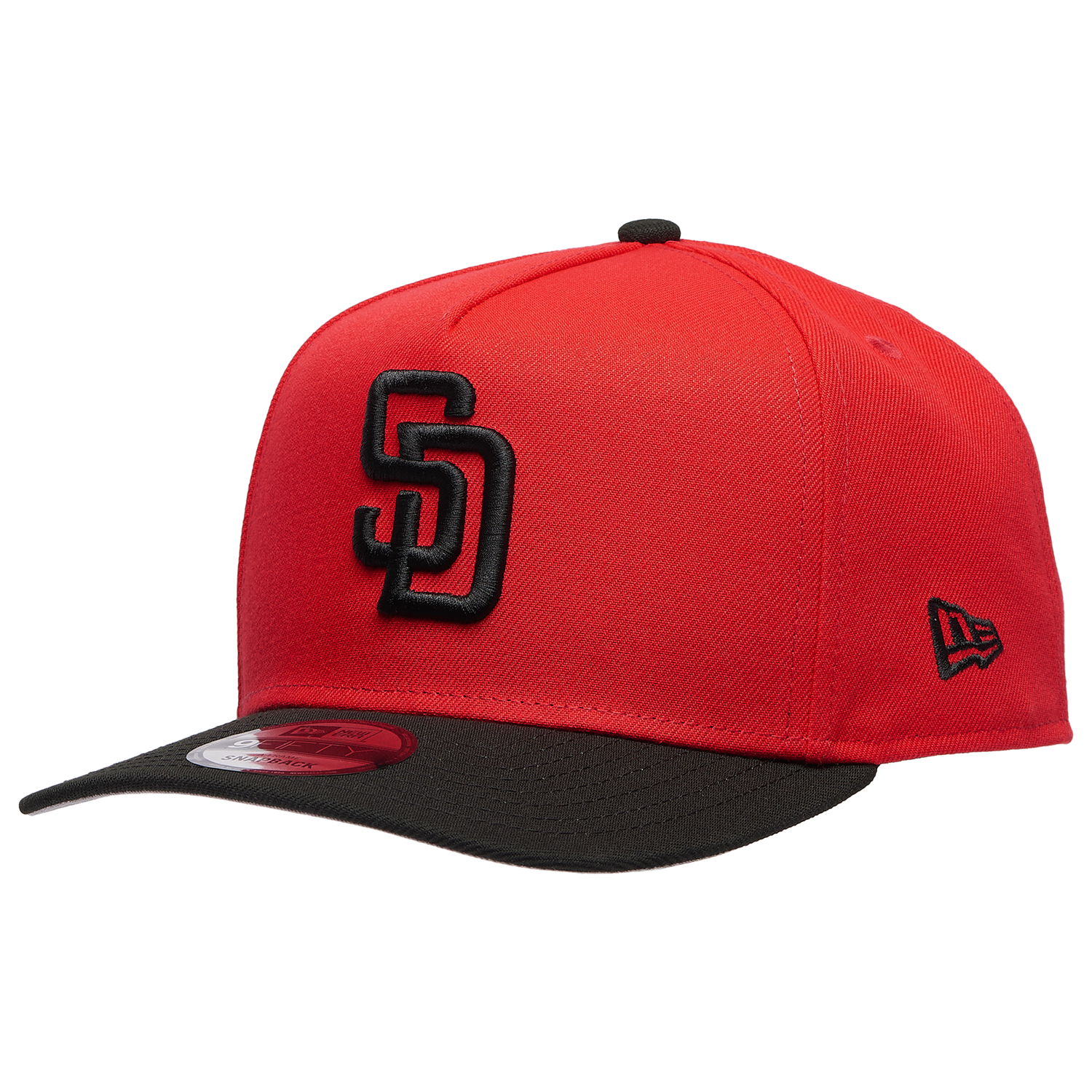 New Era Padres 9FIFTY A-Frame Curve 40TH FDR Cap - Men's - Black/Black