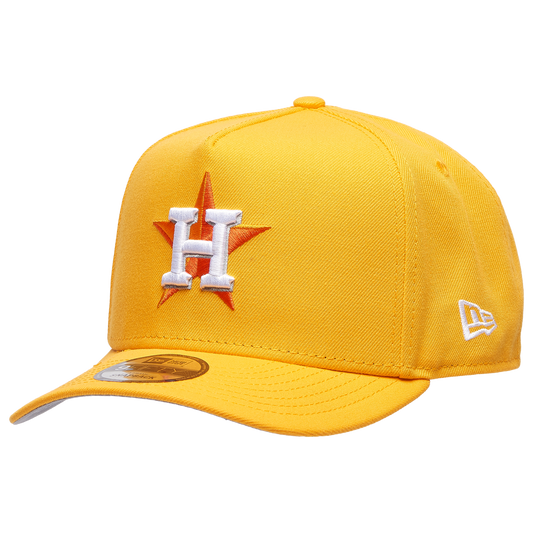 New Era Astros 9FIFTY A-Frame Curve 35 Years Cap - Men's - Gold